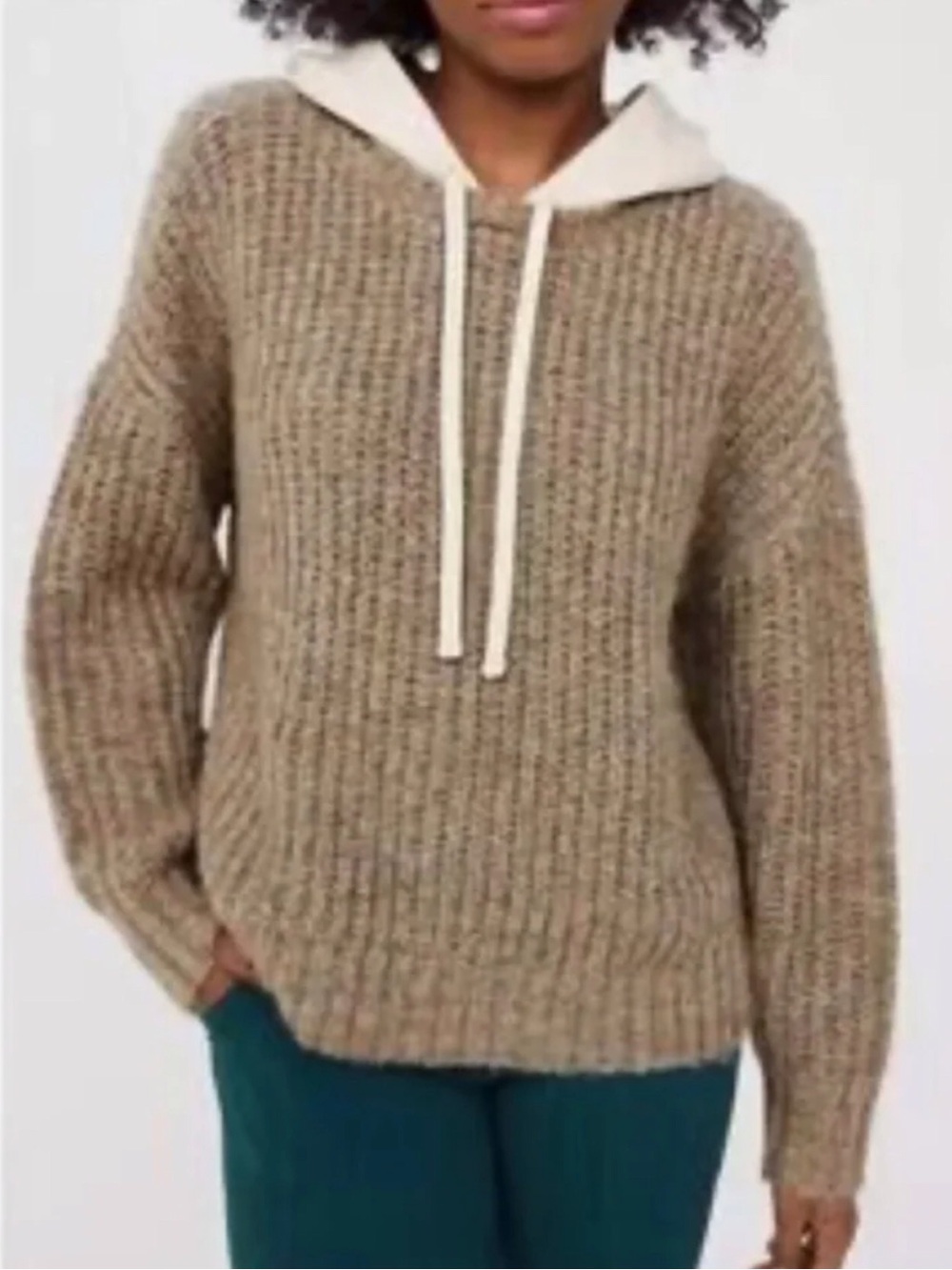 AERIE offline oversized pullover sweater w hood mixed media size Medium